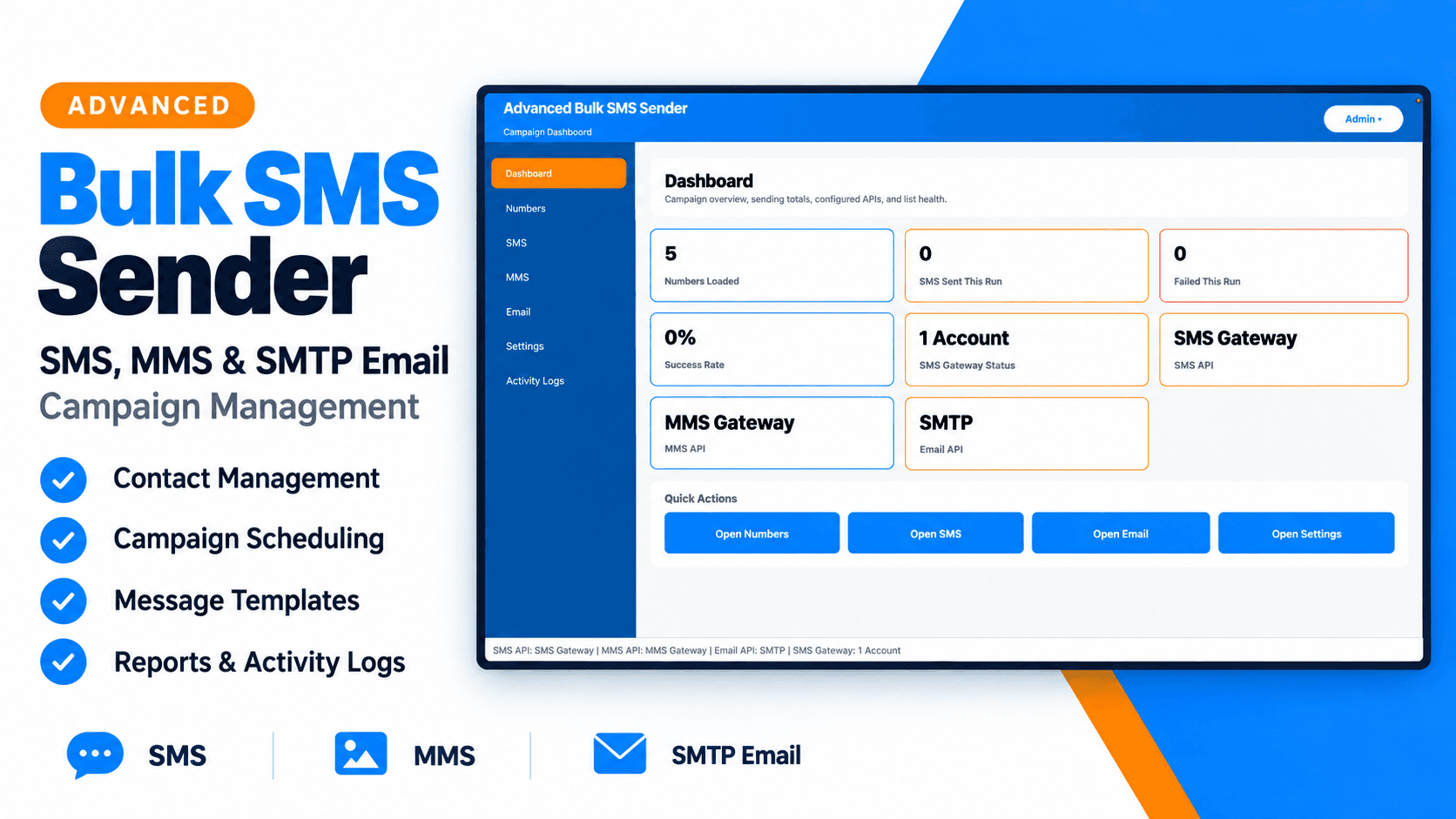 Software preview: Best Bulk Sender | SMS, MMS & SMTP Email Tool